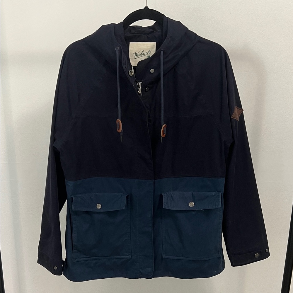 Woolrich Two-Toned Blue Hooded Jacket
